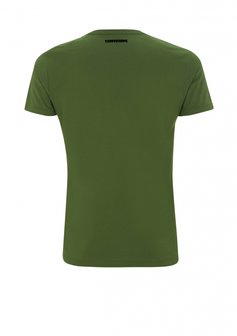 RIVERKINGS River Obsession T-shirt Olive Green Zwarte print