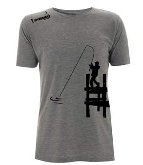 RIVERKINGS  T-shirt  Grey  Zwarte print