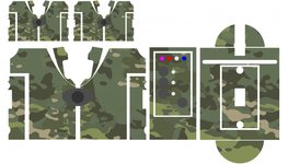 Nash SR1 multi cam camouflage skinz